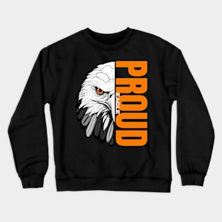 Majestic Proud Eagle - Unique Wildlife Inspired Print Crewneck Sweatshirt